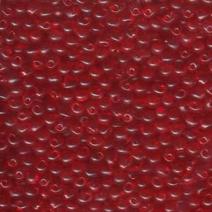 Miyuki Tropfen Perlen 3,4mm 0140 transparent Red 10gr